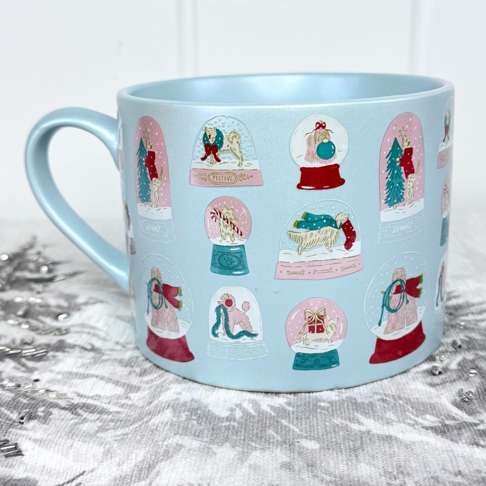 NEW Fig & Fern Dogs Snow Globes Christmas Mug